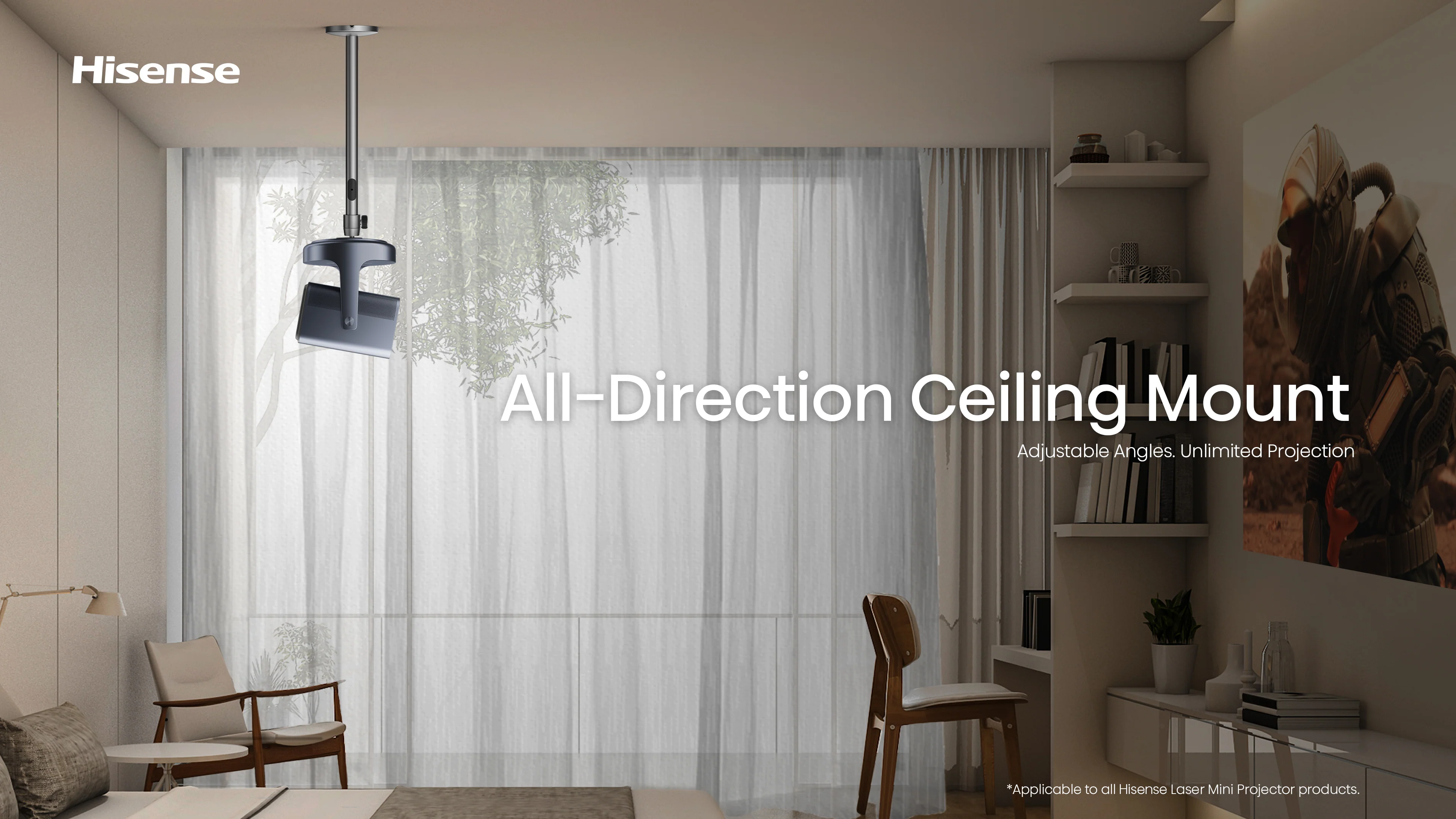 CM8Q, Mini Projector Metal Ceiling Mount - Image 6