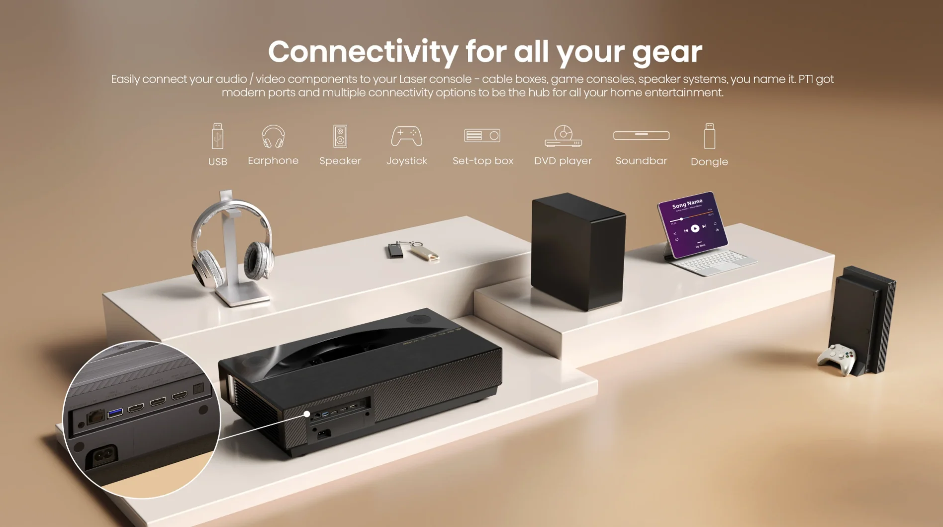 PT1, 4K UHD Triple Laser Ultra Short Throw UST Laser Projector (up to 150") - Image 21