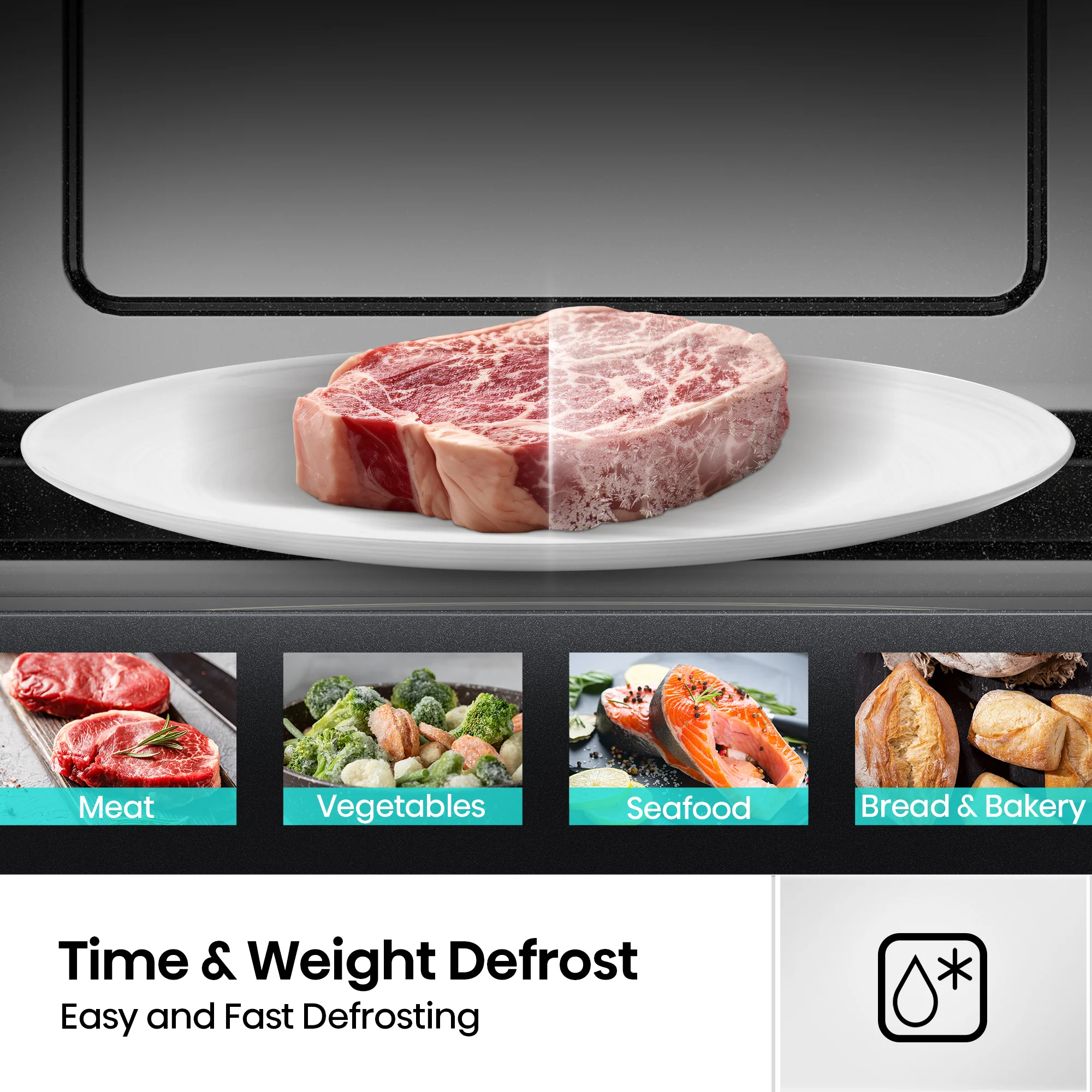 Hisense Flatbed 0.9-CU FT 900-Watt Countertop Microwave (Black) - Image 15