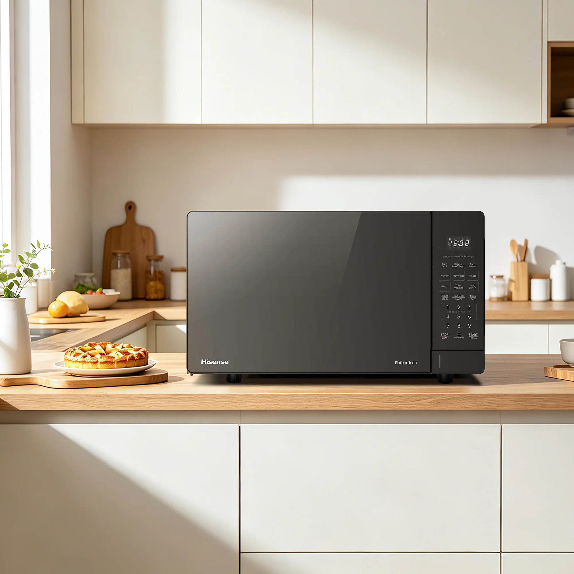 Hisense Flatbed 0.9-CU FT 900-Watt Countertop Microwave (Black) - Image 20