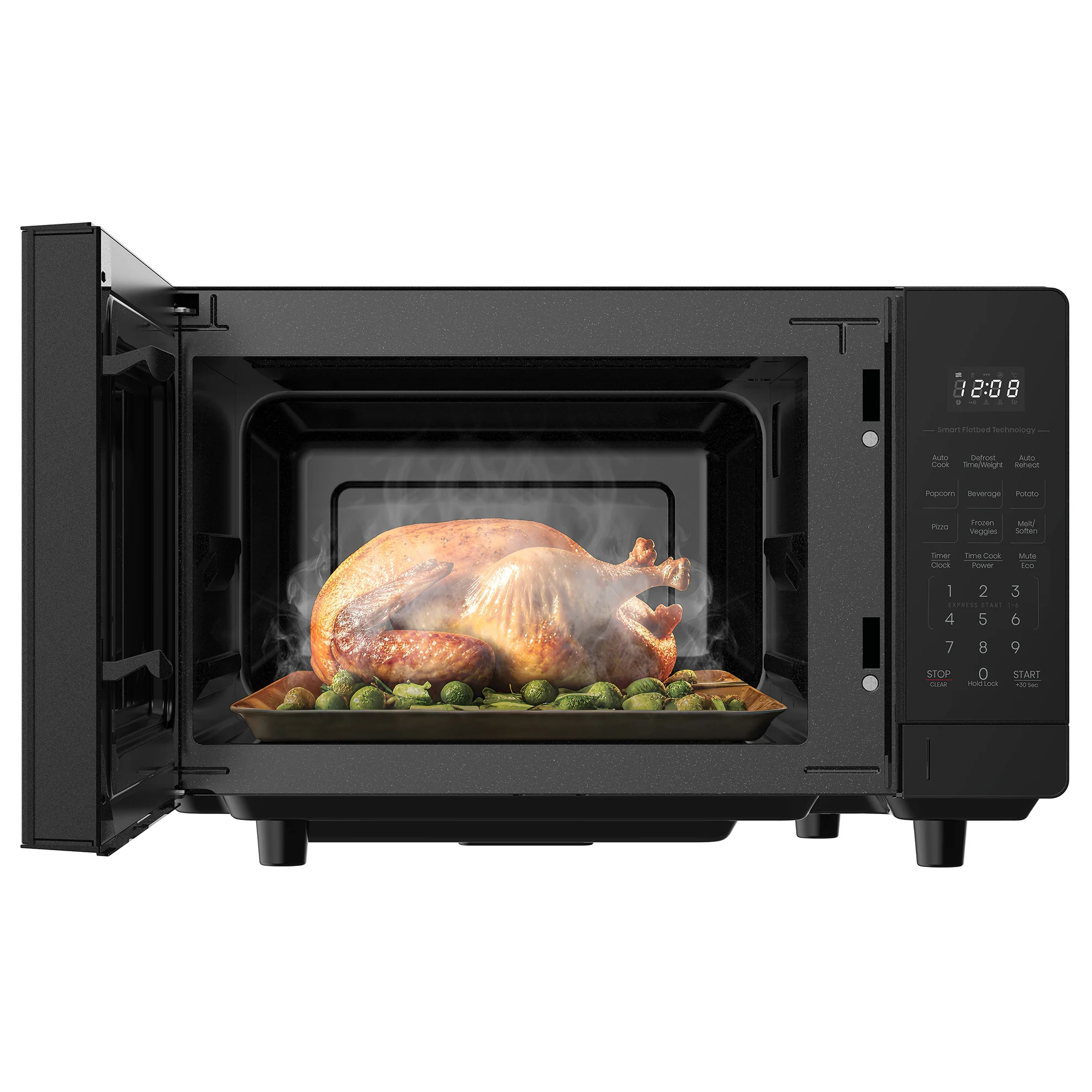 Hisense Flatbed 0.9-CU FT 900-Watt Countertop Microwave (Black) - Image 6